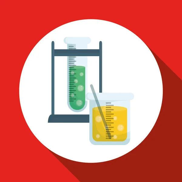 Wissenschaftsdesign. Forschungskonzept. Illustration zur Chemie — Stockvektor