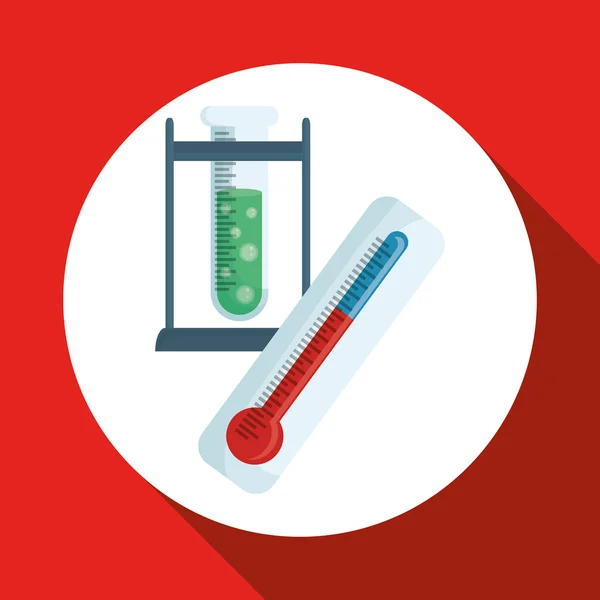 Konstrukce vědy. Koncepce výzkumu. Ilustrace chemie — Stockový vektor