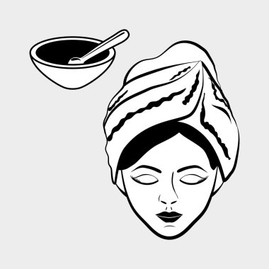 Spa merkezi tasarım. Cilt bakım kavramı. Düz illüstrasyon