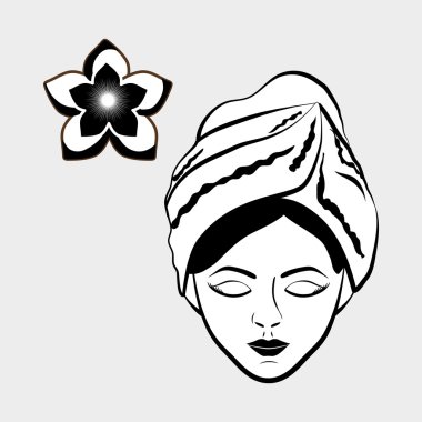 Spa merkezi tasarım. Cilt bakım kavramı. Düz illüstrasyon