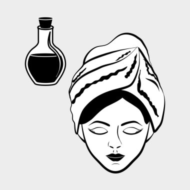 Spa merkezi tasarım. Cilt bakım kavramı. Düz illüstrasyon