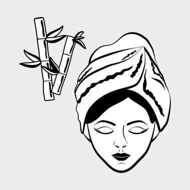 Spa merkezi tasarım. Cilt bakım kavramı. Düz illüstrasyon