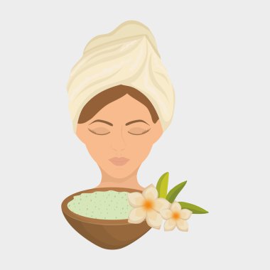 Spa merkezi tasarım. Cilt bakım kavramı. Düz illüstrasyon