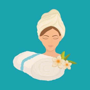 Spa merkezi tasarım. Cilt bakım kavramı. Düz illüstrasyon