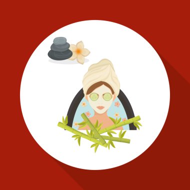 Spa merkezi tasarım. Cilt bakım kavramı. Düz illüstrasyon