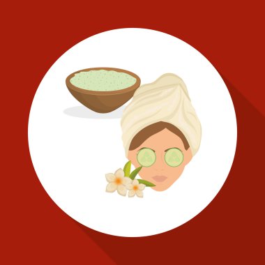 Spa merkezi tasarım. Cilt bakım kavramı. Düz illüstrasyon