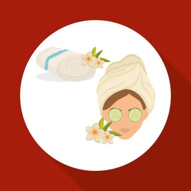 Spa merkezi tasarım. Cilt bakım kavramı. Düz illüstrasyon