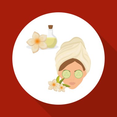 Spa merkezi tasarım. Cilt bakım kavramı. Düz illüstrasyon