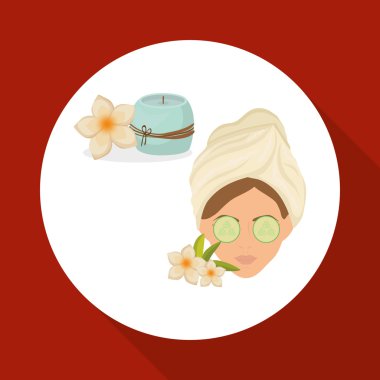 Spa merkezi tasarım. Cilt bakım kavramı. Düz illüstrasyon