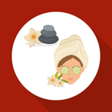 Spa merkezi tasarım. Cilt bakım kavramı. Düz illüstrasyon