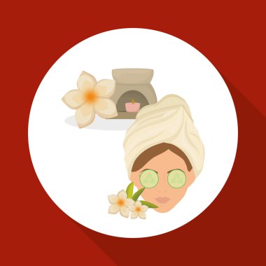 Spa merkezi tasarım. Cilt bakım kavramı. Düz illüstrasyon