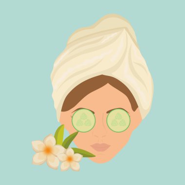 Spa merkezi tasarım. Cilt bakım kavramı. Düz illüstrasyon