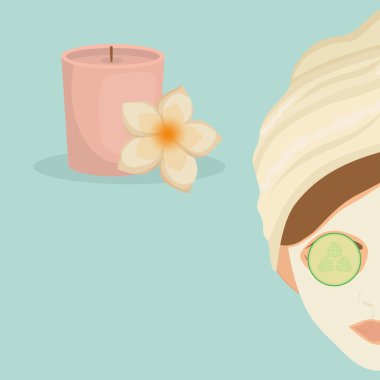 Spa merkezi tasarım. Cilt bakım kavramı. Düz illüstrasyon