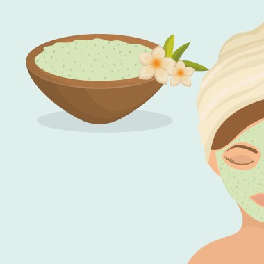 Spa merkezi tasarım. Cilt bakım kavramı. Düz illüstrasyon