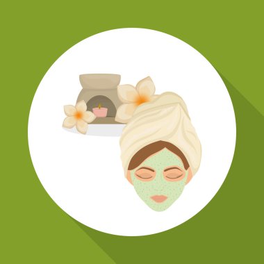 Spa merkezi tasarım. Cilt bakım kavramı. Düz illüstrasyon