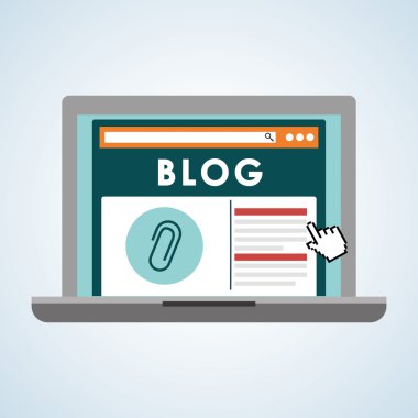 Blog tasarım. Sosyal medya kavramı. Online illüstrasyon