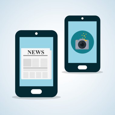 Haber tasarım. Yayın kavramı. iletişim simgesi