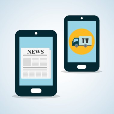 Haber tasarım. Yayın kavramı. iletişim simgesi