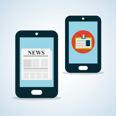 Haber tasarım. Yayın kavramı. iletişim simgesi