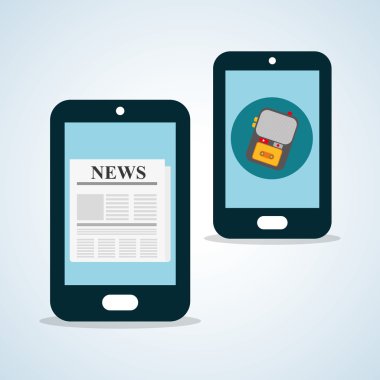 Haber tasarım. Yayın kavramı. iletişim simgesi