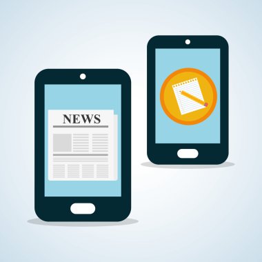 Haber tasarım. Yayın kavramı. iletişim simgesi