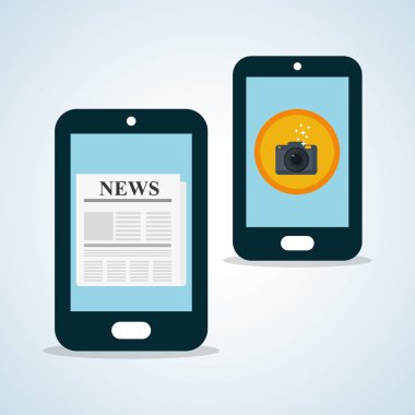 Haber tasarım. Yayın kavramı. iletişim simgesi