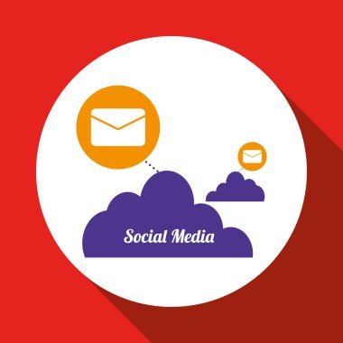 Sosyal Medya tasarım. ortam simgesi. iletişim kavramı,