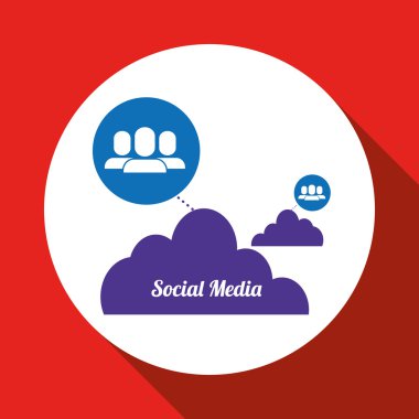 Sosyal Medya tasarım. ortam simgesi. iletişim kavramı,