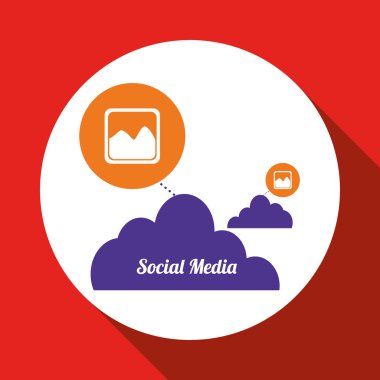 Sosyal Medya tasarım. ortam simgesi. iletişim kavramı,