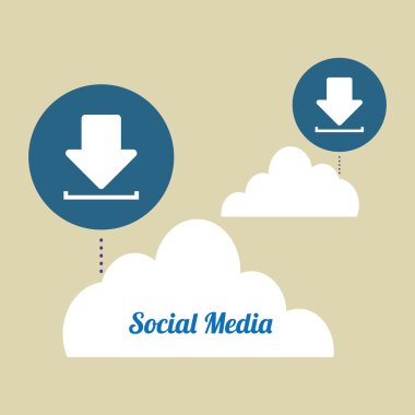 Sosyal Medya tasarım. ortam simgesi. iletişim kavramı,