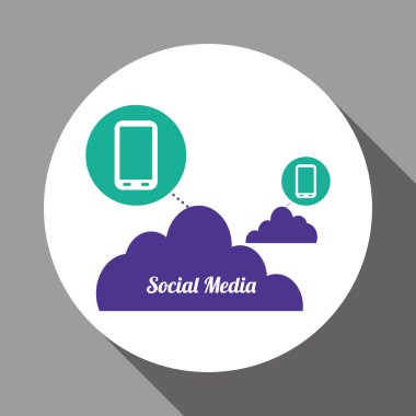 Sosyal Medya tasarım. ortam simgesi. iletişim kavramı,