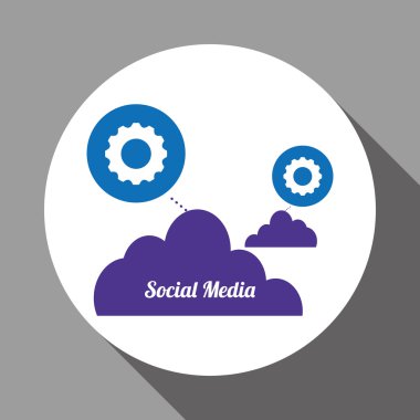 Sosyal Medya tasarım. ortam simgesi. iletişim kavramı,