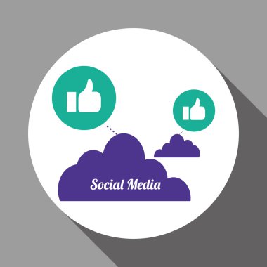 Sosyal Medya tasarım. ortam simgesi. iletişim kavramı,