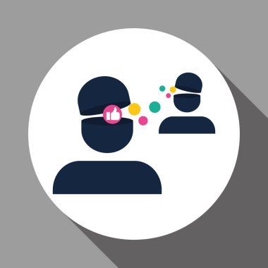 Sosyal Medya tasarım. ortam simgesi. iletişim kavramı,