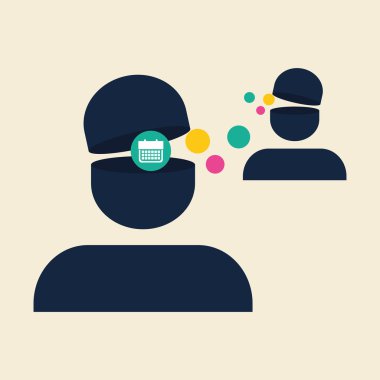 Sosyal Medya tasarım. ortam simgesi. iletişim kavramı,