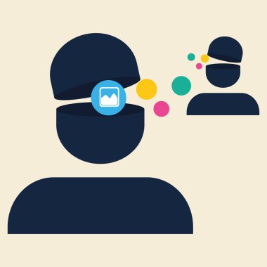 Sosyal Medya tasarım. ortam simgesi. iletişim kavramı,