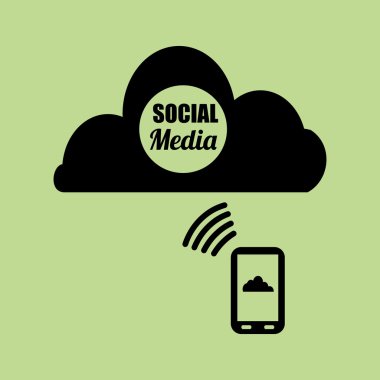 Sosyal Medya tasarım. ortam simgesi. iletişim kavramı,