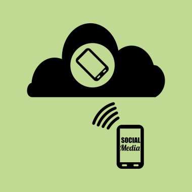 Sosyal Medya tasarım. ortam simgesi. iletişim kavramı,