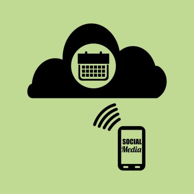 Sosyal Medya tasarım. ortam simgesi. iletişim kavramı,