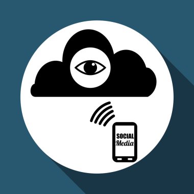 Sosyal Medya tasarım. ortam simgesi. iletişim kavramı,