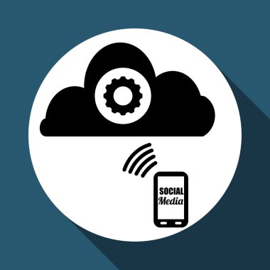 Sosyal Medya tasarım. ortam simgesi. iletişim kavramı,