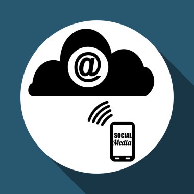 Sosyal Medya tasarım. ortam simgesi. iletişim kavramı,