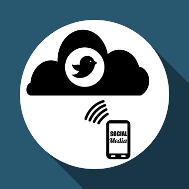 Sosyal Medya tasarım. ortam simgesi. iletişim kavramı,