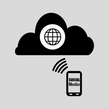 Sosyal Medya tasarım. ortam simgesi. iletişim kavramı,