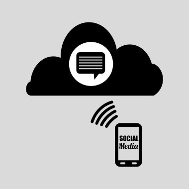 Sosyal Medya tasarım. ortam simgesi. iletişim kavramı,