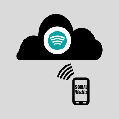 Sosyal Medya tasarım. ortam simgesi. iletişim kavramı,