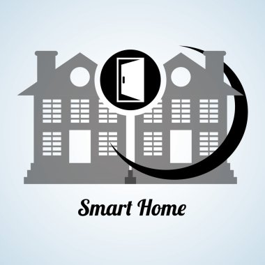 Akıllı ev tasarımı. Teknoloji simgesi. Sistem kavramı