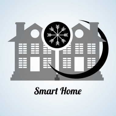Akıllı ev tasarımı. Teknoloji simgesi. Sistem kavramı