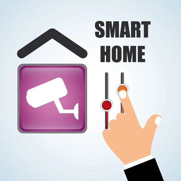Smart Home Design. Technologie-Ikone. Systemkonzept — Stockvektor