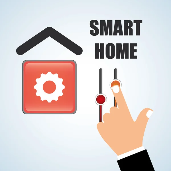 Smart Home Design. Technologie-Ikone. Systemkonzept — Stockvektor